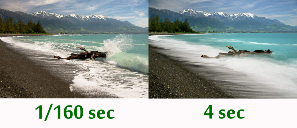 Photo showing the difference between slow and fast Shutter Speed